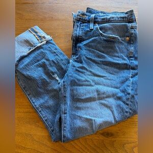 J. Crew Women's Straight-Leg Blue Denim Jeans